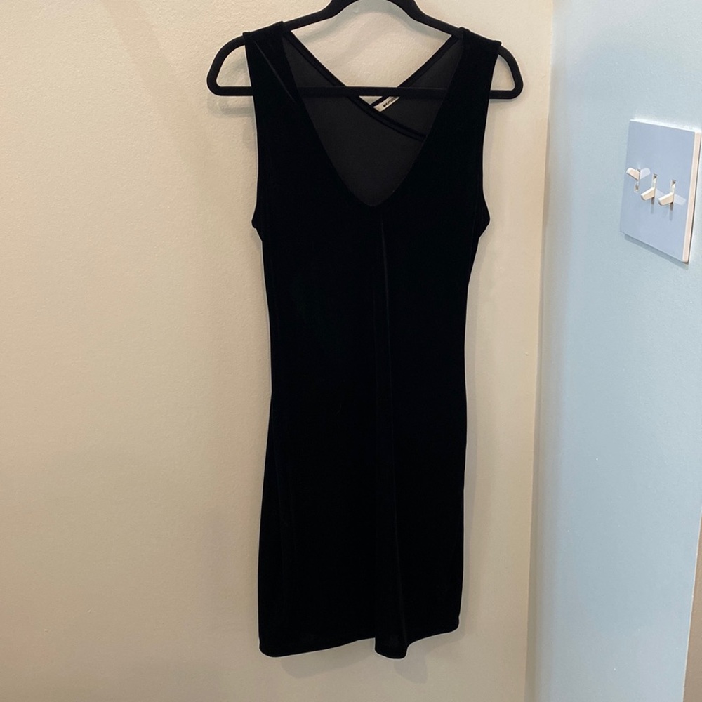 Black velvet dress